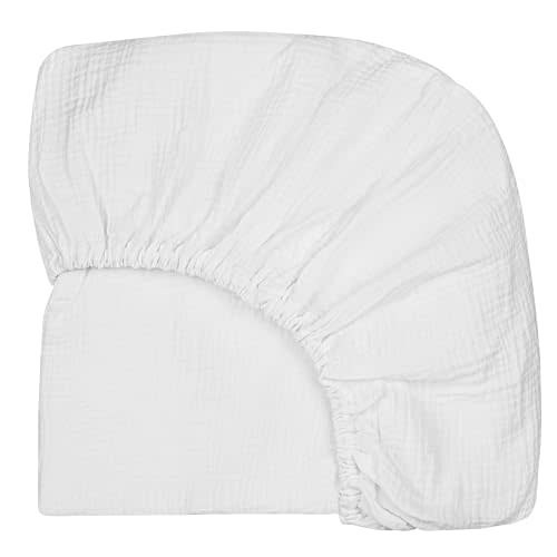 Dreams of Hugs Extra Soft Muslin Fitted Crib Sheets 100% Cotton Baby Crib Sheets for Standard Crib Mattress | 28 X 52 Inches