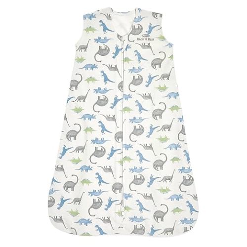 HALO SleepSack, 100% Cotton Wearable Blanket, Swaddle Transition Sleeping Bag, TOG 0.5, Watercolor Dinos, Small, 0-6 Months