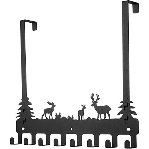 Over Door Clothes Hanger Shower Room Towel Hook Hanger Over Door Hooks Black 8 Hooks