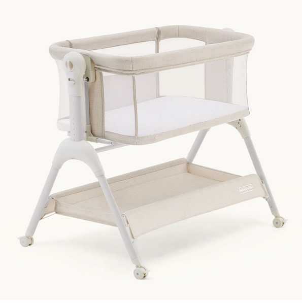 HARPPA Cuddly Sway | 3-in-1 Rocking Baby Bassinet & Bedside Sleeper with Anti-Reflux Mattress for Newborns | Attaches to Bed, Adjustable Height, Tool-Free Setup, Portable Wheels, CPSC Certified, Gentle Rocking Motion | Ideal for Infants, Safe Co-Sleeping