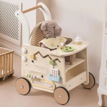 Pre-sale ROBUD  Wooden Baby Push Walker - Rattan