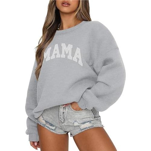 LOMON Crewneck Sweatshirt for Women Casual Oversized Pullover Hoodies Long Sleeve Fleece Tops Sweater