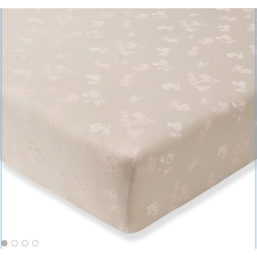 Whimsical Floral Organic Cotton Fitted Crib Sheet