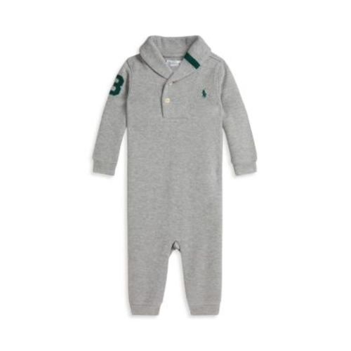 Ralph Lauren Polo Boys' Estate Rib Cotton Shawl Coverall - Baby | Bloomingdale's