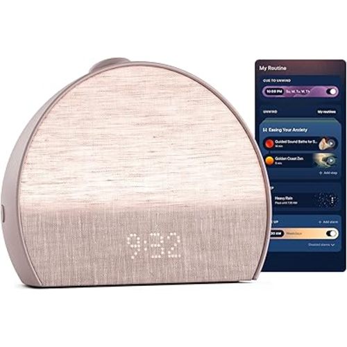Hatch Restore 3 Sunrise Alarm Clock, Sound Machine, Smart Light (Rosy) - White Noise, Screen-Free Sleep Routine