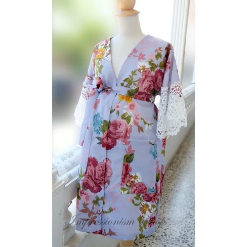 Maternity Hospital Gown Kimono Robe Pregnant by Impressionismshop