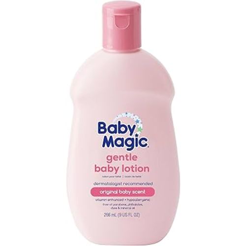 Baby Magic Gentle Baby Lotion 9oz Vitamins & Aloe Free of Parabens, Phthalates, Sulfates and Dyes, Camellia Oil & Marshmallow Root, 9oz (Pack of 1)