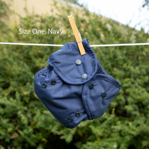 Thirsties Duo Wrap two-sized cloth diaper cover - NAVY color, Size 1