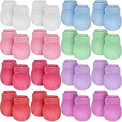 Adjustable Baby Mittens No Scratch Newborn Cotton Breathable Gloves Warm Baby Mitts for Boys Kids