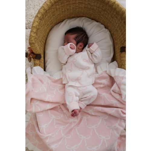 BOW RUFFLE KIMONO SET | BABY PINK