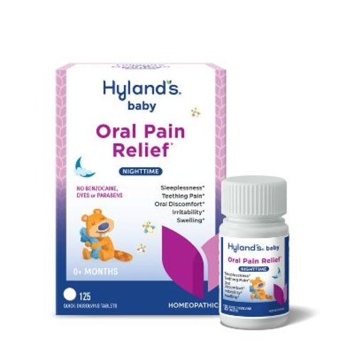 Hyland's Naturals Baby Nighttime Oral Pain Relief - 125ct: Paraben-Free, Chamomile, Unflavored, Tablet Form