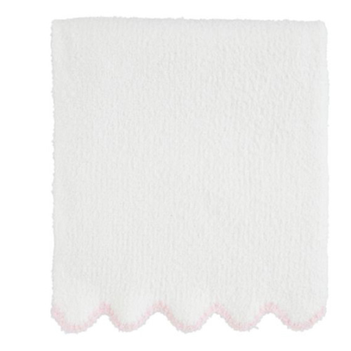 Pink Scallop Chenille Blanket