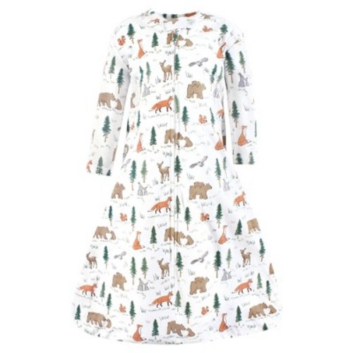 Hudson Baby Infant Boy Long Sleeve Cotton Jersey Sleeping Bag, Sack, Blanket, Sweet Woodland, 0-6 Months
