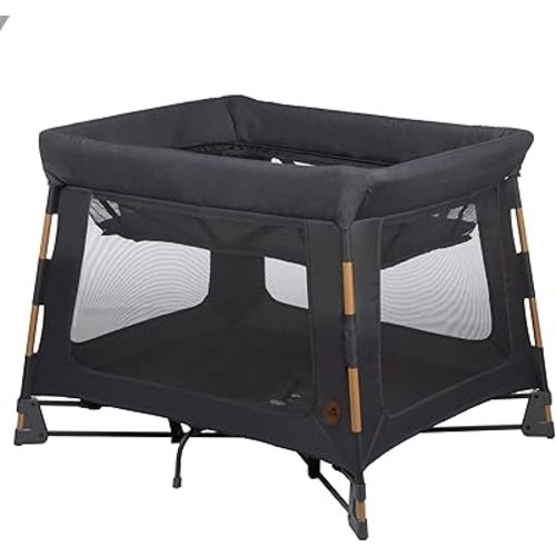 Maxi-Cosi Swift Playard, Playpen with 3-in-1 (Newborn bassinet, toddler, play), Portable, ultra comfort, 1 step fold, travel bag included, Classic Graphite