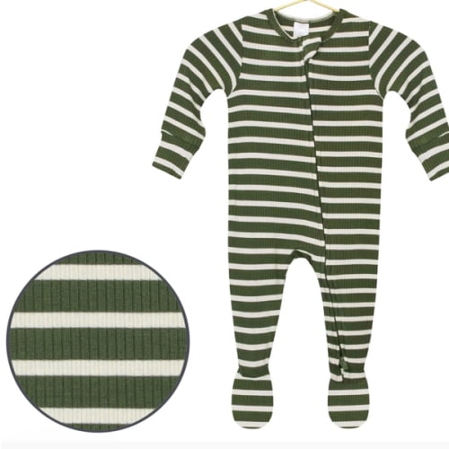 Tyler Ribbed Zipper Footies