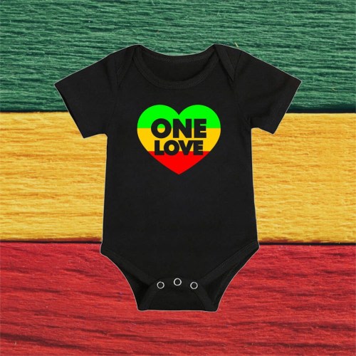 Copy of Lion Iron Zion Reggae Rasta Baby Organic Short Sleeve Bodysuit