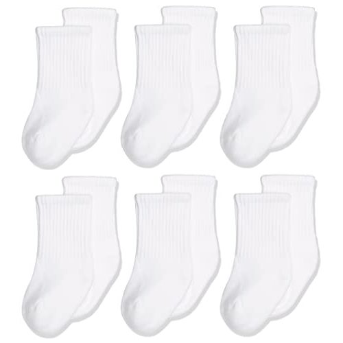 Jefferies Socks, Llc Unisex-baby Newborn 6 Pack Seamless Sport Half Cushion Crew Socks