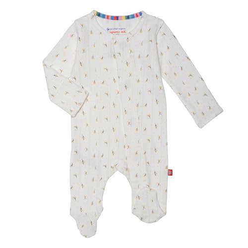 Magnetic Me 100% Organic Cotton Magnetic Baby Footie Pajamas | Super Soft Organic Cotton Fabric | Available in PRE - 24M