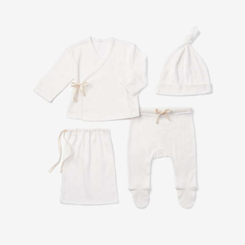 White Pointelle Layette Gift Set | Elegant Baby