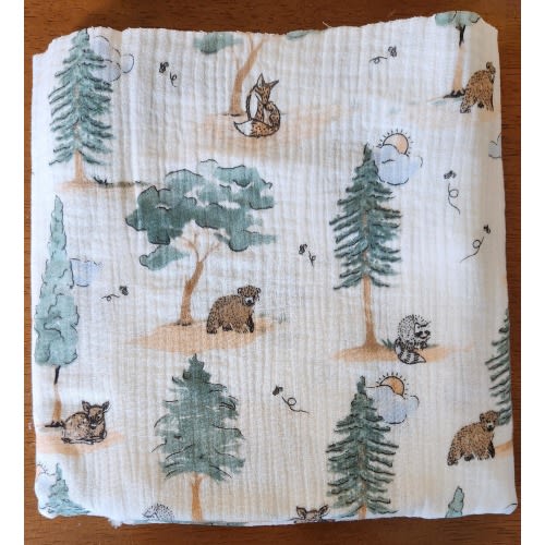 Woodland Animal Muslin Blanket