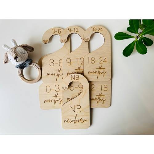 Wooden Baby Closet Dividers, Baby Nursery Closet Dividers, Organize Your Baby's Closet, Baby Shower Gift, New Baby Present