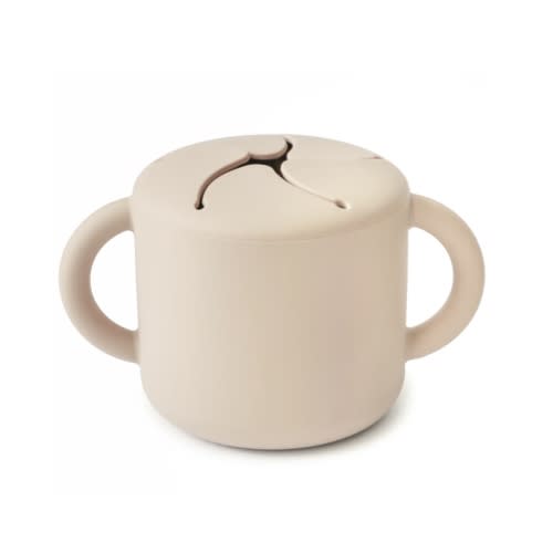 Mushie Baby Silicone Snack Cup | Shifting Sand