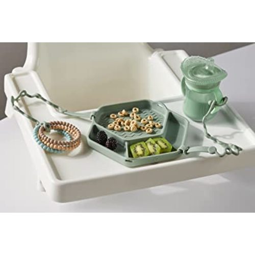 Amazon.com: Smack Fun - All-in-one plate + toy straps attachment system - Divided Silicone Suction Plate for Babies + Toddlers - First Foods + Self-Feeding. Comes with 2 straps (Cambridge Blue) : Baby