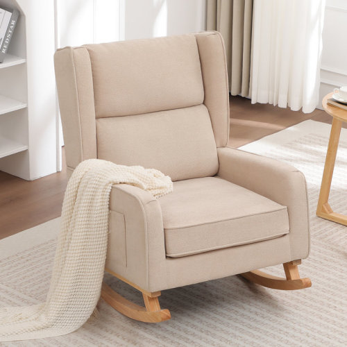 Harriet Bee Solid Wood Rocking Chair | Wayfair