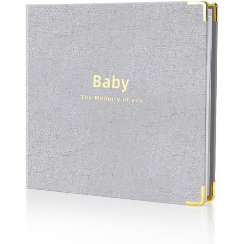 Baby Memory Book for baby boys and girls First 5 years baby book keepsake baby books (Grey)
