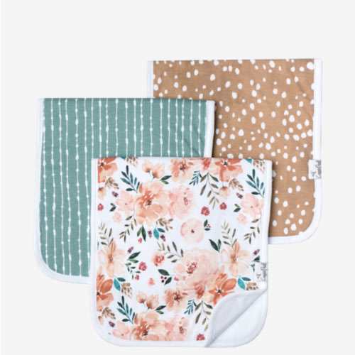 Copper Pearl Baby Burp Cloth Small 21''x10'' Size Premium Absorbent Triple Layer 3-Pack Gift Set 'Autumn'