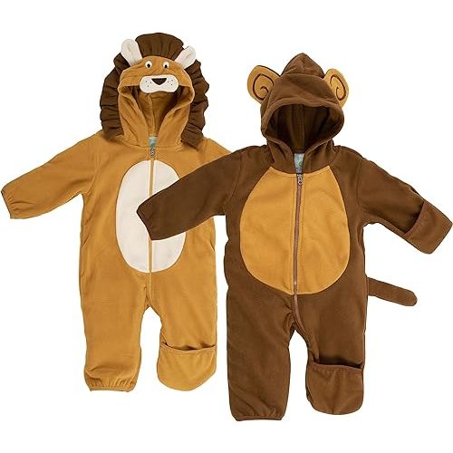 Fleece Baby Bunting Bodysuit – Infant One Piece Kids Hooded Romper Outerwear Toddler Jacket