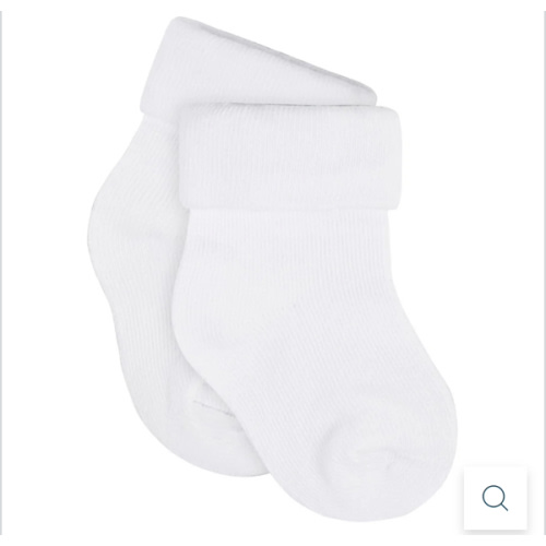 12-Pack Baby Neutral White Jersey Cuffed Bootie Socks – Gerber Childrenswear