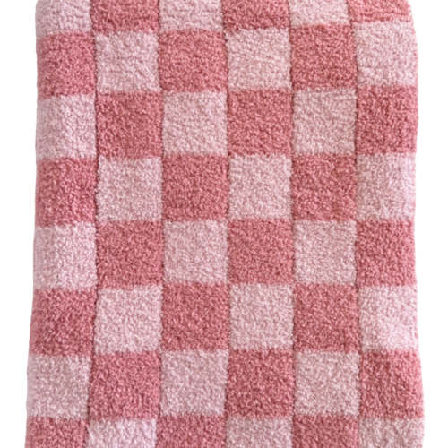Phufy® Bliss Checkerboard Blanket, Strawberry/Carnation