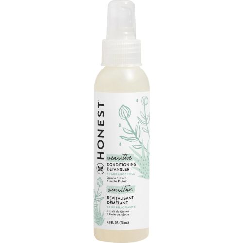 The Honest Company Fragrance Free Conditioning Hair Detangler | Leave-in Conditioner + Fortifying Spray | Tear-free + Hypoallergenic for Sensitive Skin | 4 fl oz