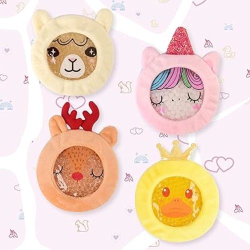 Boo Boo Kids Ice Packs with Ultra Soft, Fun Sleeves | Hot & Cold Therapy Reusable Packs for Injuries (4-Pack, Unicorn)