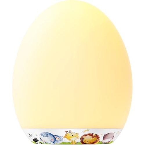 MediAcous Night Light for Kids, Baby Night Light for Nursery with 7 Colors & Stepless Dimming, Rechargeable Toddler Kids Night Light, Portable LED Touch Night Lamp for Kids Bedroom, Cartoon Design