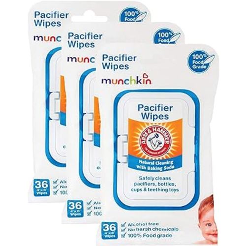 Munchkin Arm and Hammer Pacifier Wipes, White, 108 Count