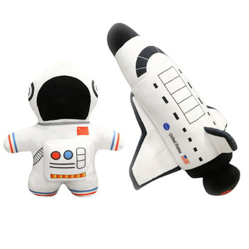 Visland Space Shuttle Plush Toy for Kids - Soft and Cuddly Astronaut Spaceship for Toddlers - Cute Nursery Dcor and Bedtime Toy, Best Gift for Birthday or Baby Shower