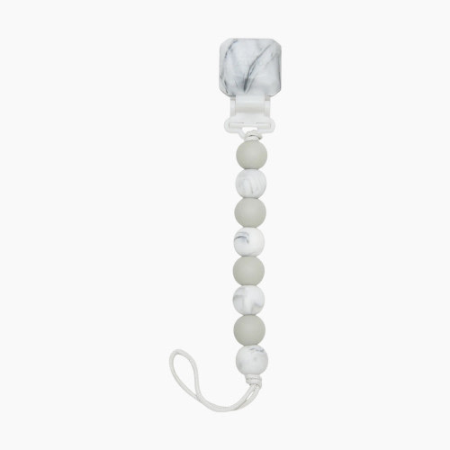 Loulou Lollipop Lolli Gem Silicone Pacifier Clip - Marble Grey