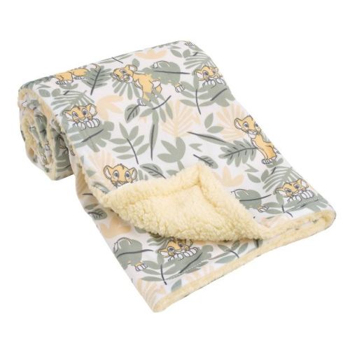Disney Lion King Super Soft Baby Reversible Blanket with Faux Shearling - Black