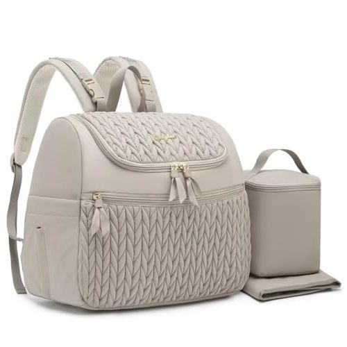 Qualyphant Breast Pump Bag for Spectra S1/S2 & Medela – Insulated Cooler Bag, 13" Laptop Sleeve, Diaper Backpack with Changing Pad – Lightweight, Water-Resistant & Stylish for Work, Travel