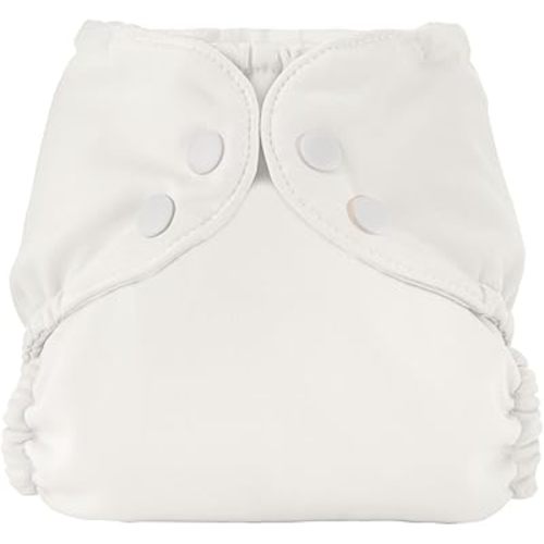 Esembly Cloth Diaper Outer, Swim Diaper, Waterproof Cloth Diaper Cover, Leak-Proof and Breathable Layer Over Prefolds, Flats or Fitteds, Reusable with Snap Closure - Size 1 (7-17lbs), Parchment