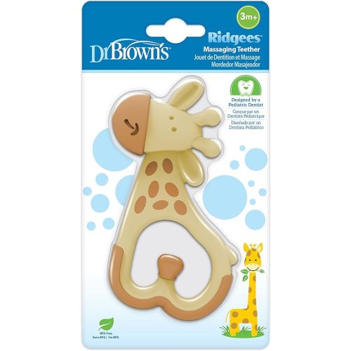 Dr. Brown's Ridgees Giraffe, Massaging Baby Teether, Designed by a Pediatric Dentist, BPA Free, 3m+