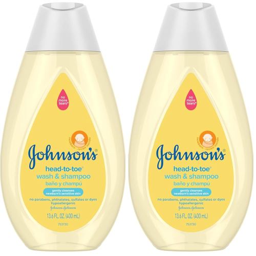 Johnson's Baby 13.6 fl. oz Head-to-Toe Baby Body Wash and Shampoo (Pack of 2)