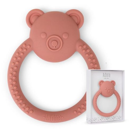 Silicone Bear Teething Toys - Cute Animal-Shaped Teething Relief for 0-6 Months, Easy to Clean Teether Ring - Newborn Essentials