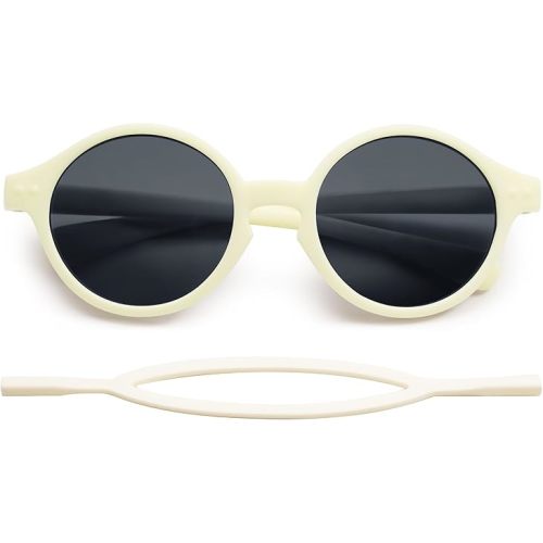 SOJOS Baby Polarized Sunglasses with Strap Round UV400 Protection Toddler Girls Boys Age 0-24 Months SK5613