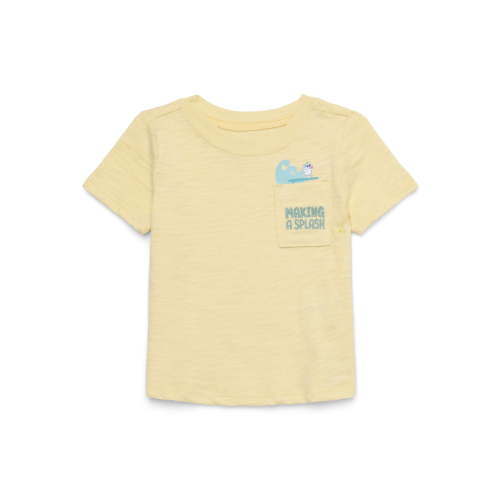 Garanimals Baby Boy Short Sleeve Brushed Jersey T-Shirt with Pocket, Sizes 0-24 Months