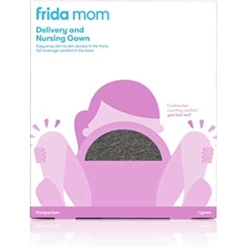 Labor and Delivery Gown by Frida Mom| Easy-Snap, Tagless, Skin-to-Skin Access for Nursing and Full Coverage in The Back : Clothing, Shoes & Jewelry