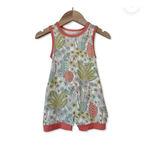 Prickly Petals Sleeveless Shorty Romper