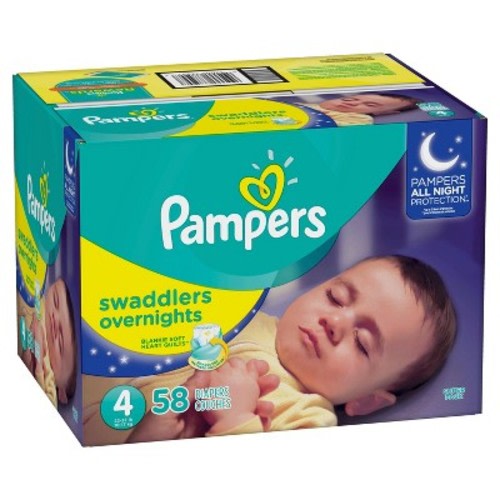 Pampers Swaddlers Overnight Diapers - (Select Size and Count), Size: 4